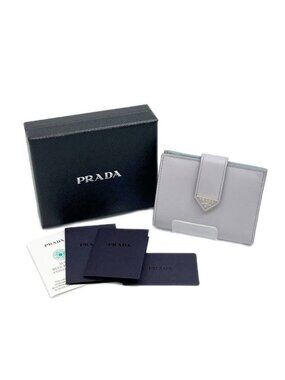 Prada Bifold Wallet Purple Slightly Soiled